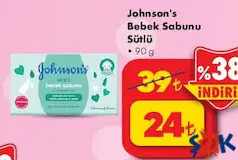JOHNSON'S BEBEK SABUNU SÜTLÜ 90 G fiyat ve kampanya bilgisi